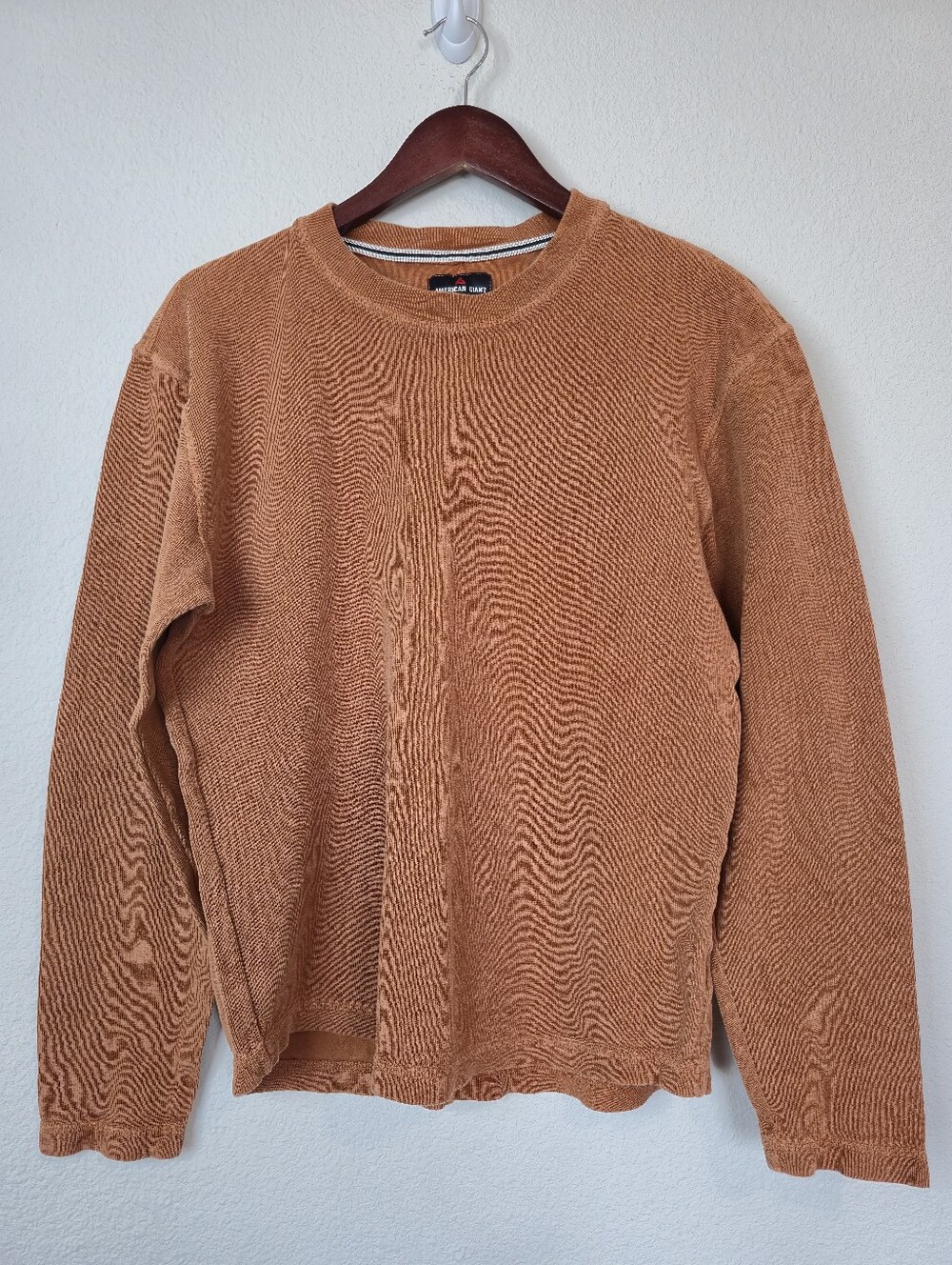 American Giant Waffle Knit Long Sleeve Crew Size Small